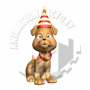 Dog With Party Hat
