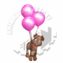 Dog Hanging From Balloons